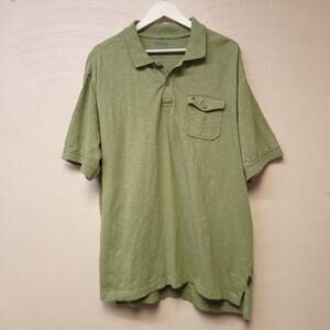 Izod Classic Green Polo Shirt Men’s Size XXL Casual Cotton Golf Short Sleeve​